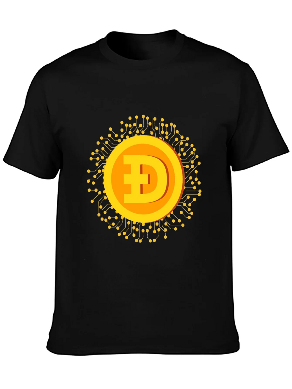 Dogecoin Crypto Graphic T-Shirt - Black product image 3