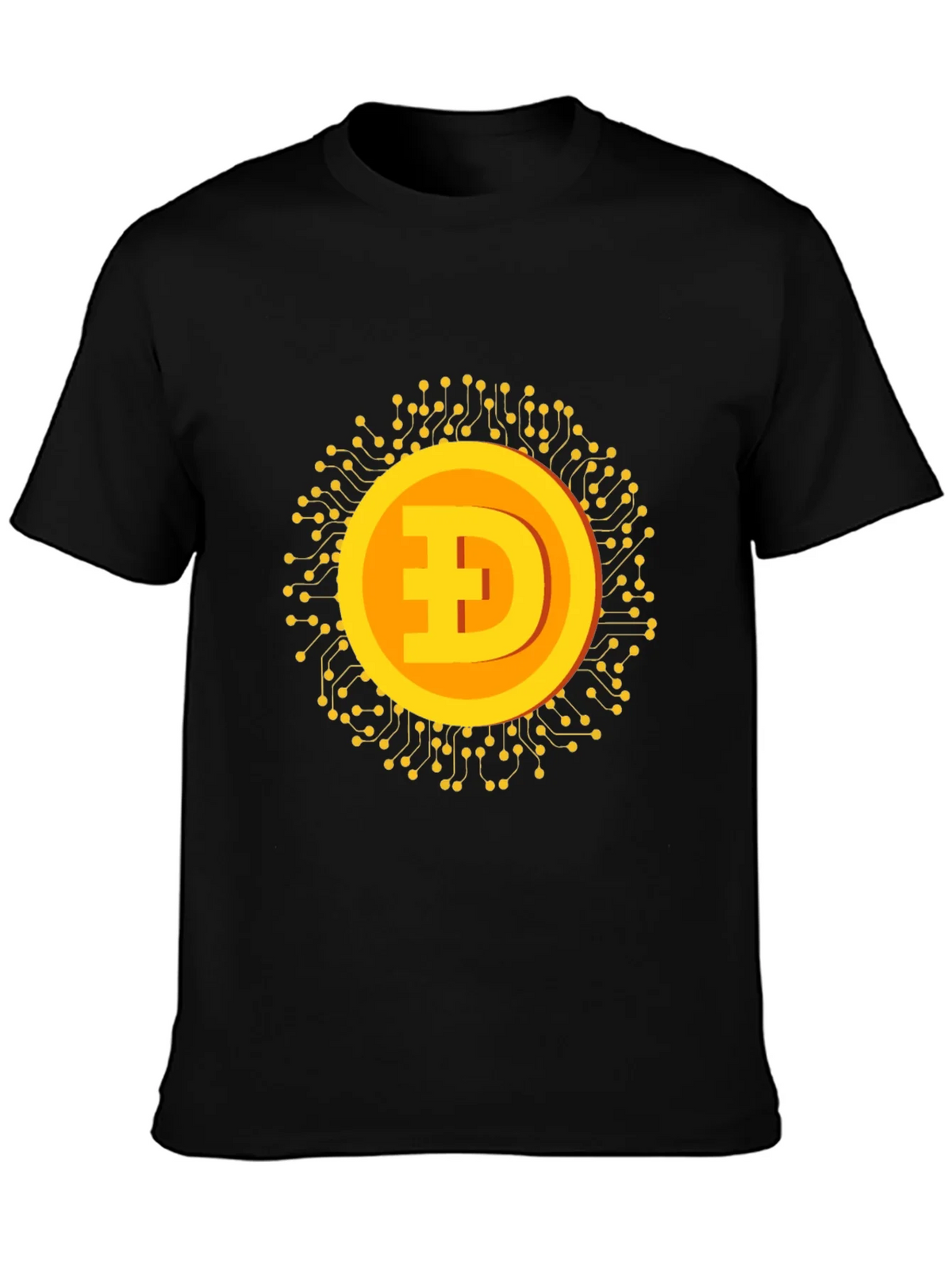 Dogecoin Crypto Graphic T-Shirt - Black product image 3