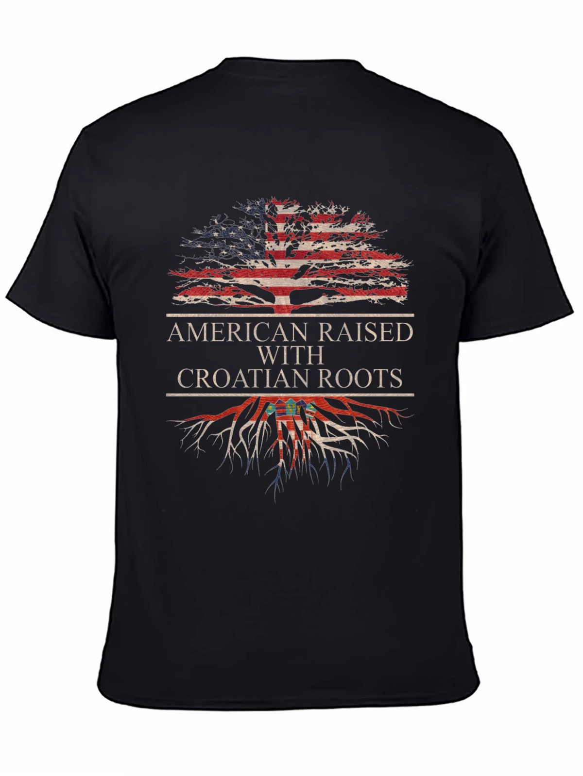American Raised With Croatian Roots T-Shirt product image 3