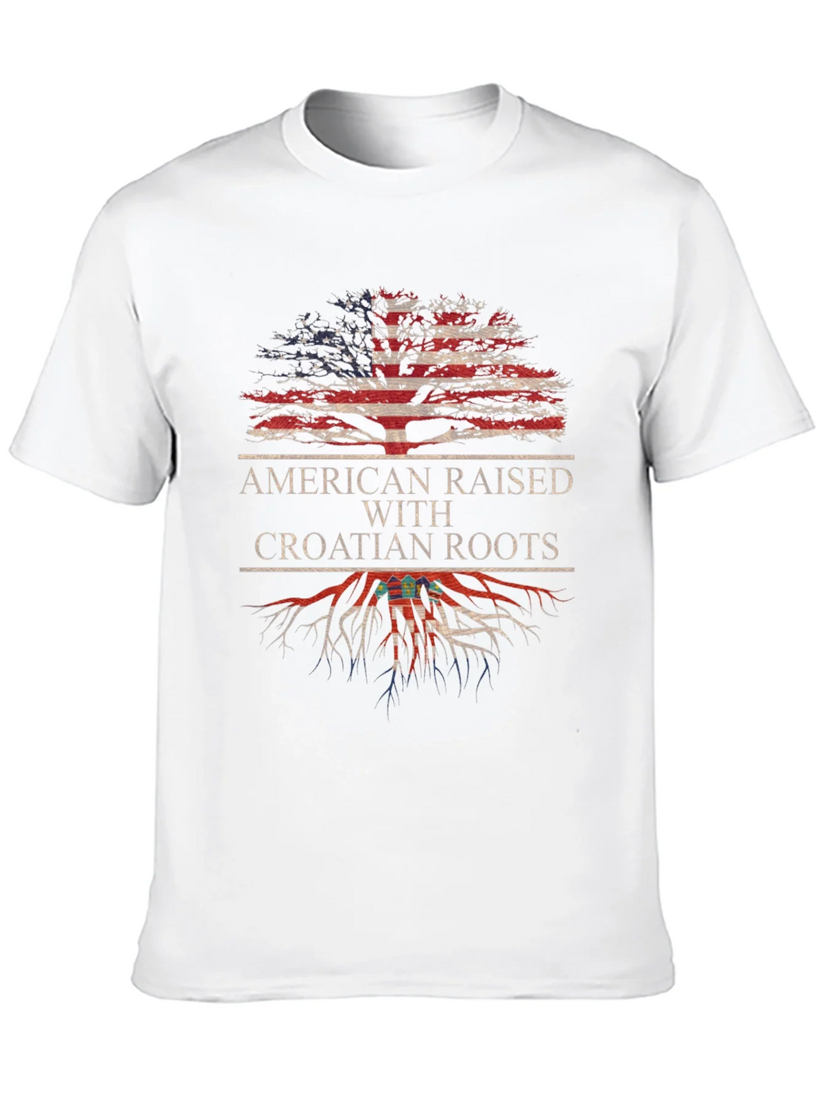 American Raised With Croatian Roots T-Shirt product image 6