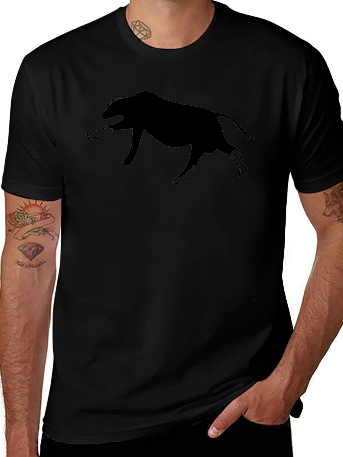 Black Bull Silhouette Tee - Mens Graphic T-Shirt product image 1