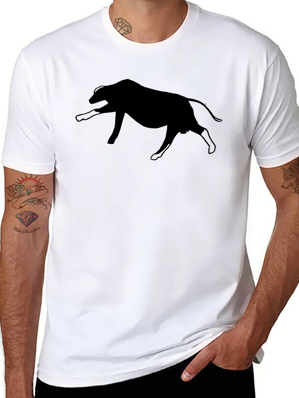 Black Bull Silhouette Tee - Mens Graphic T-Shirt product image 7