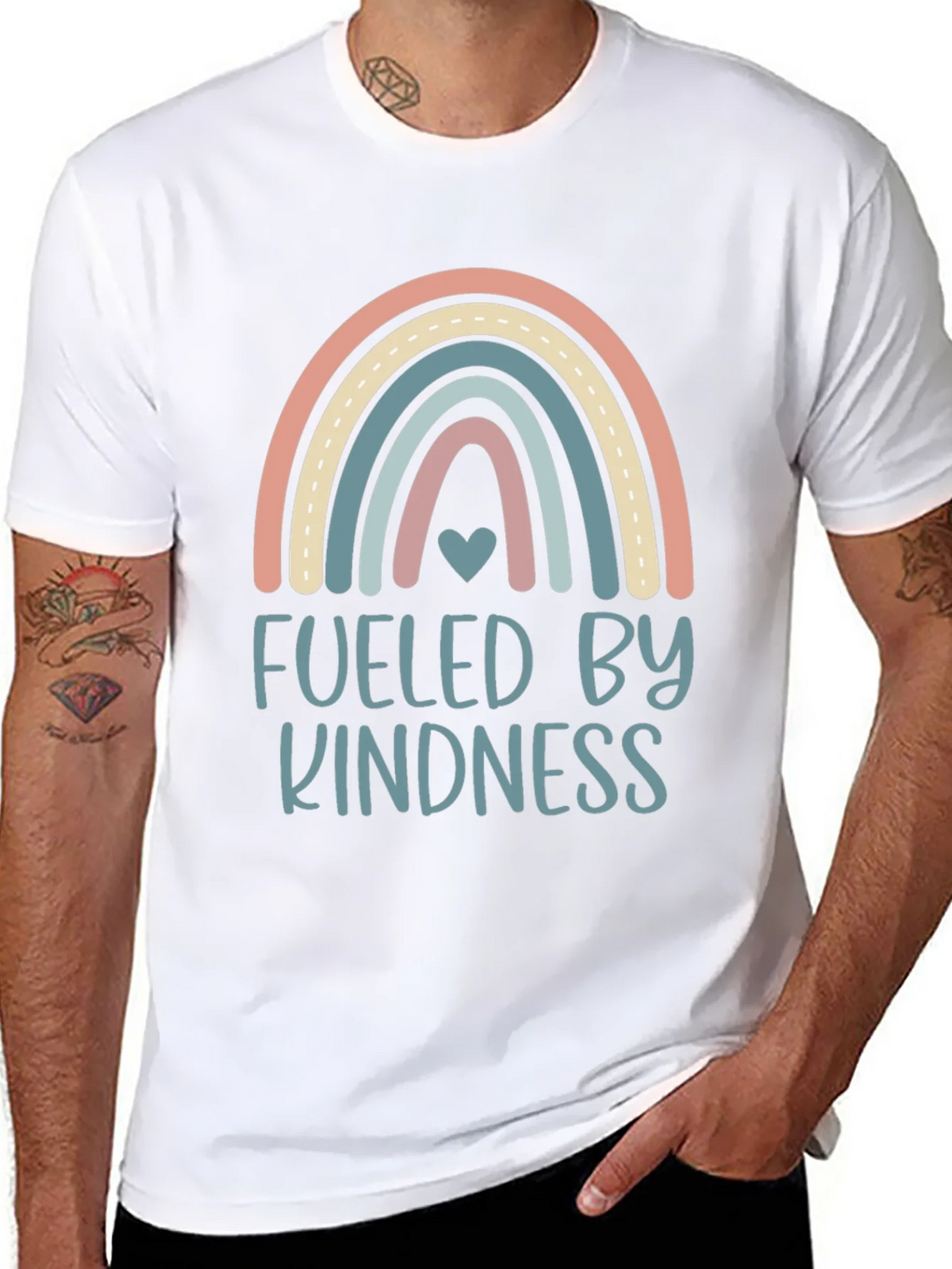 Kindness Fueled Rainbow Graphic T-Shirt product image 7