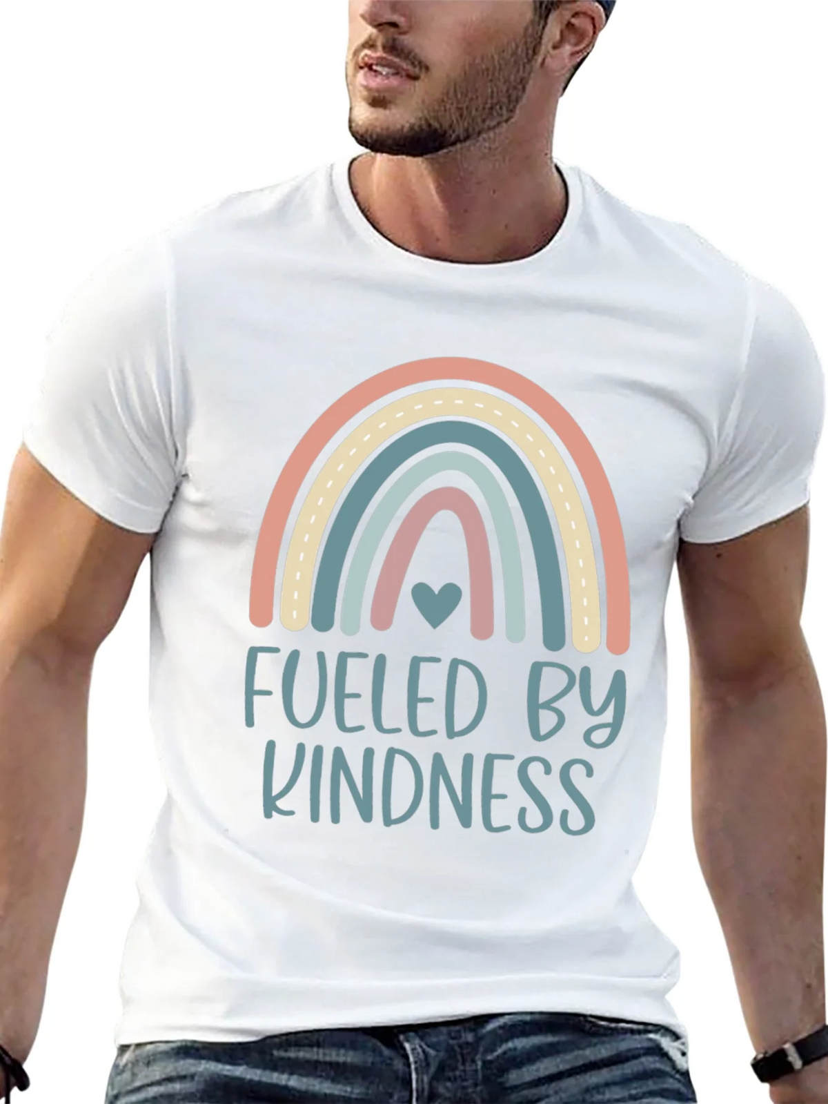Kindness Fueled Rainbow Graphic T-Shirt product image 12