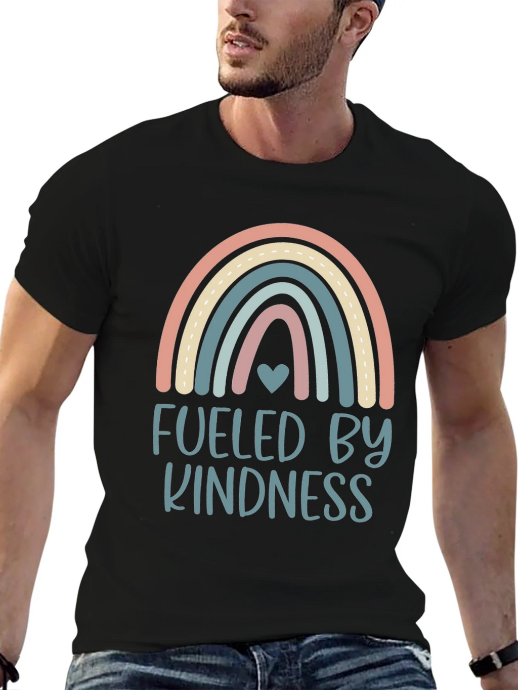 Kindness Fueled Rainbow Graphic T-Shirt product image 6