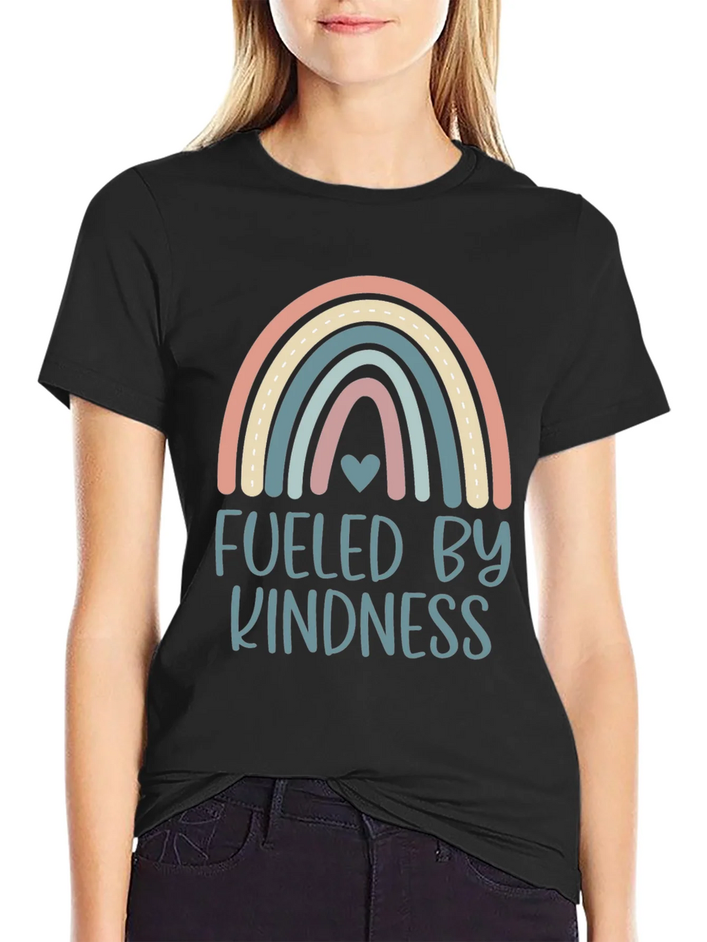 Kindness Fueled Rainbow Graphic T-Shirt product image 2