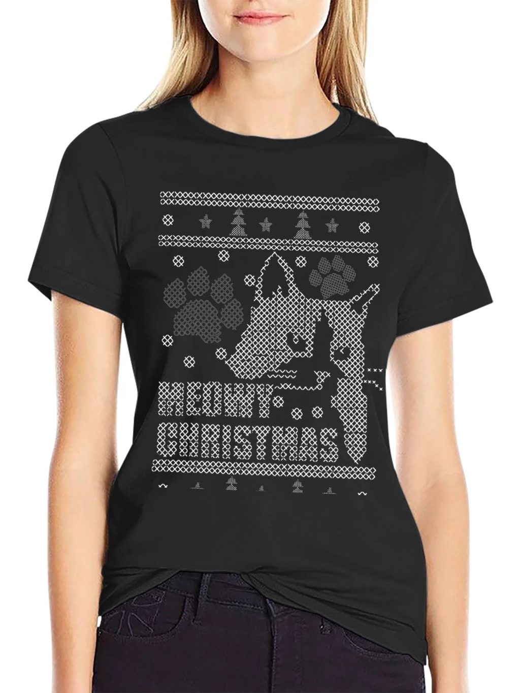 Ugly Christmas Sweater Dog Lover T-Shirt product image 2