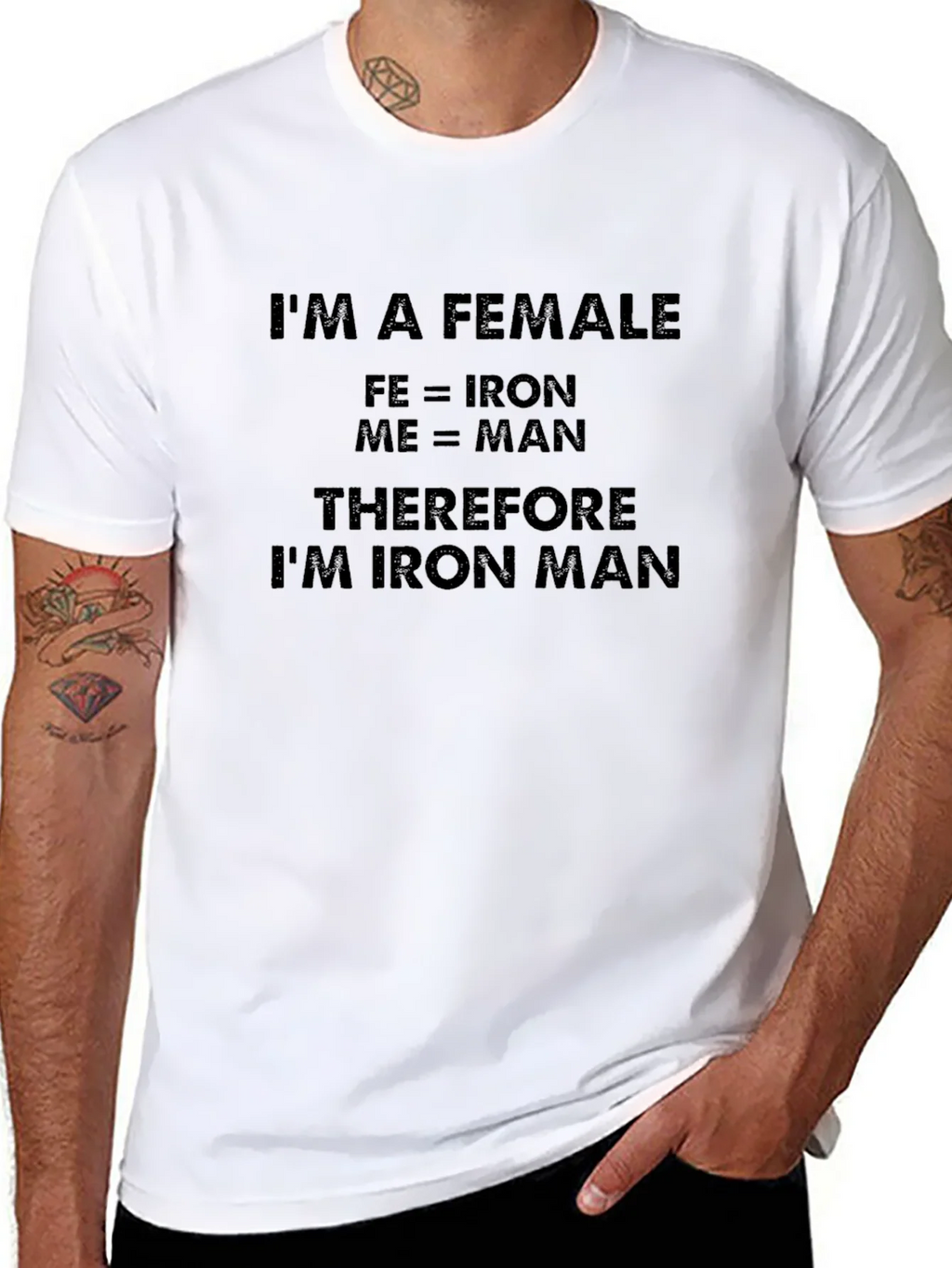 Im A Female Iron Man Funny T-Shirt product image 7