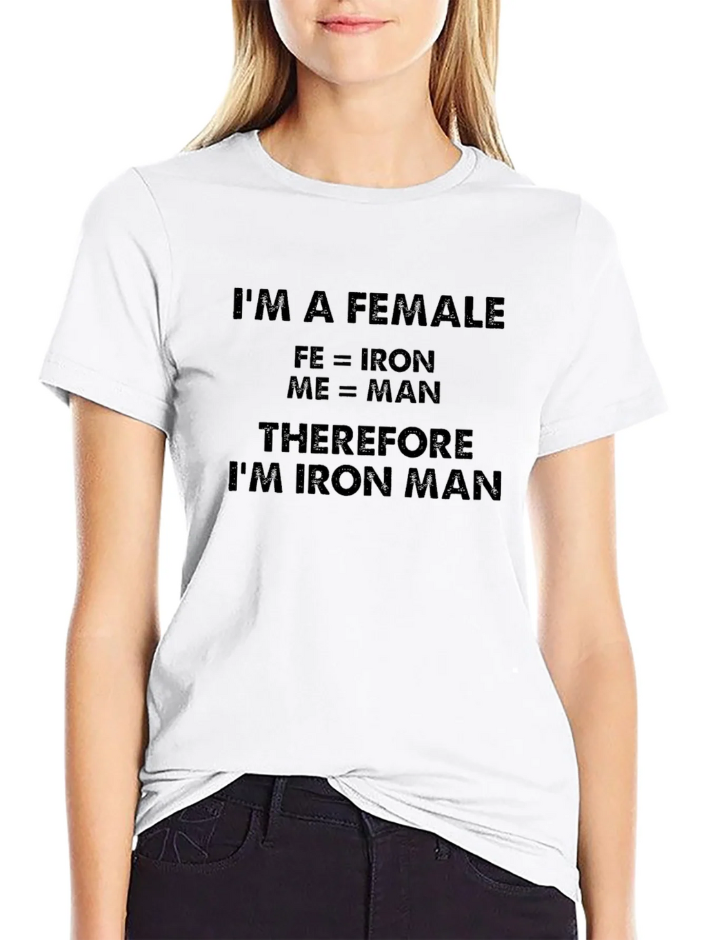 Im A Female Iron Man Funny T-Shirt product image 8