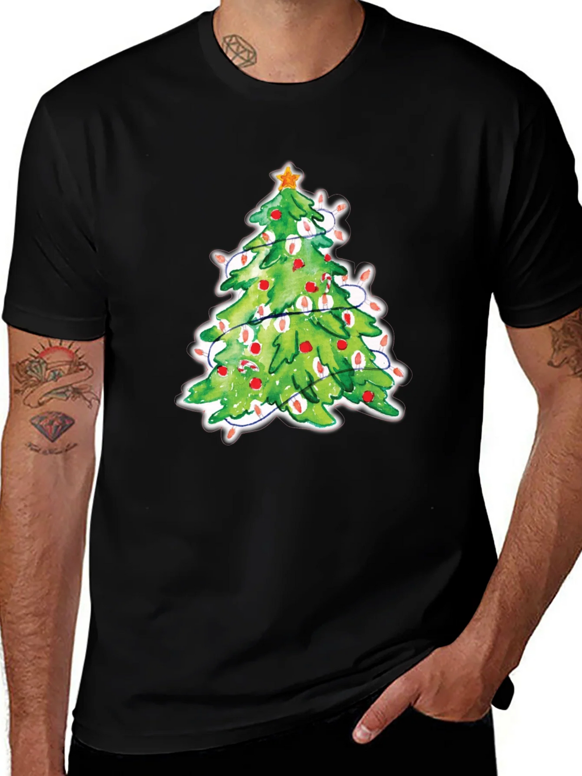 Christmas Tree T-Shirt Festive Holiday Tee product image 1