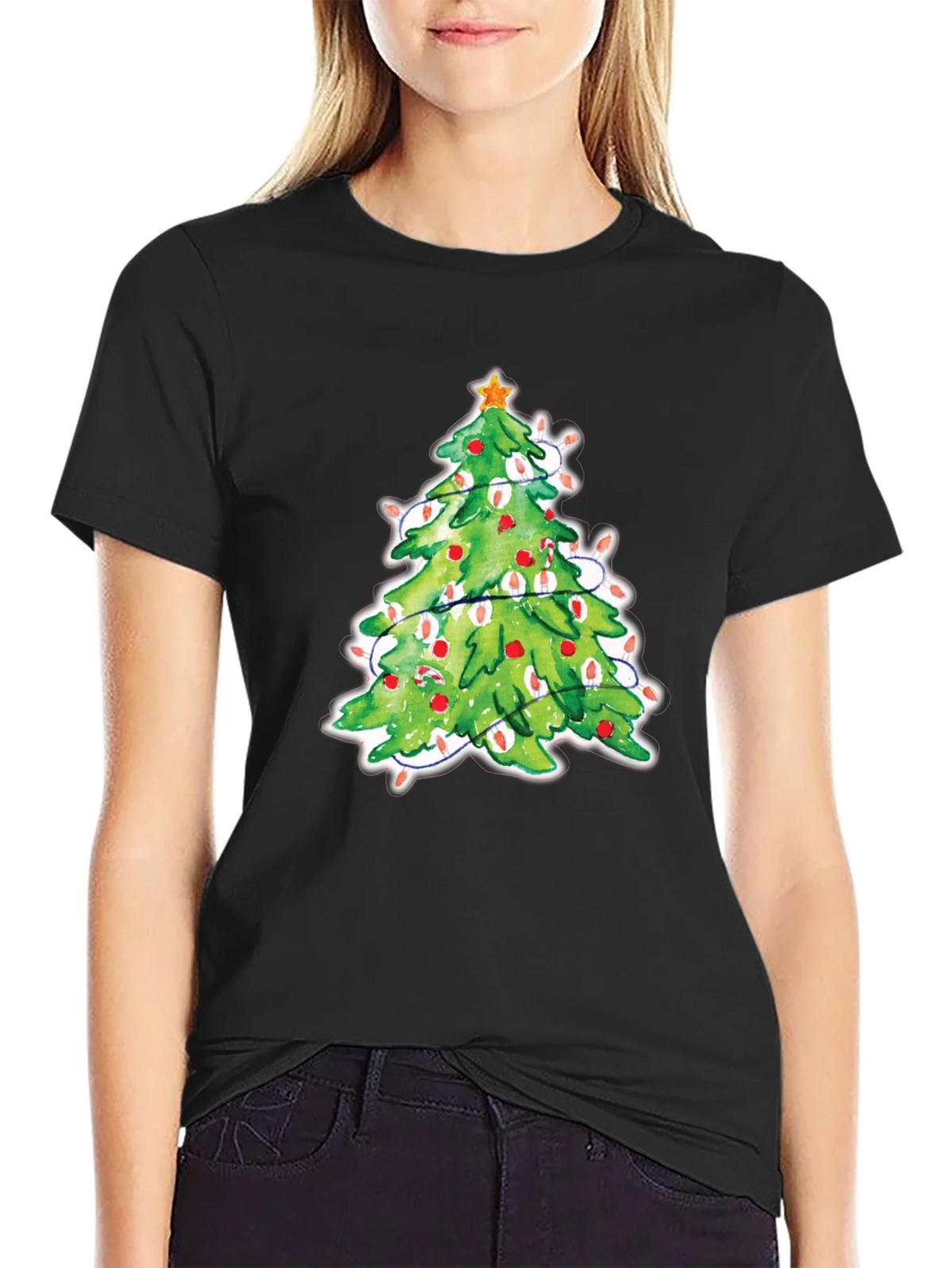 Christmas Tree T-Shirt Festive Holiday Tee product image 2