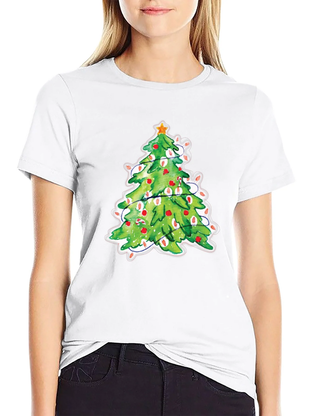 Christmas Tree T-Shirt Festive Holiday Tee product image 8