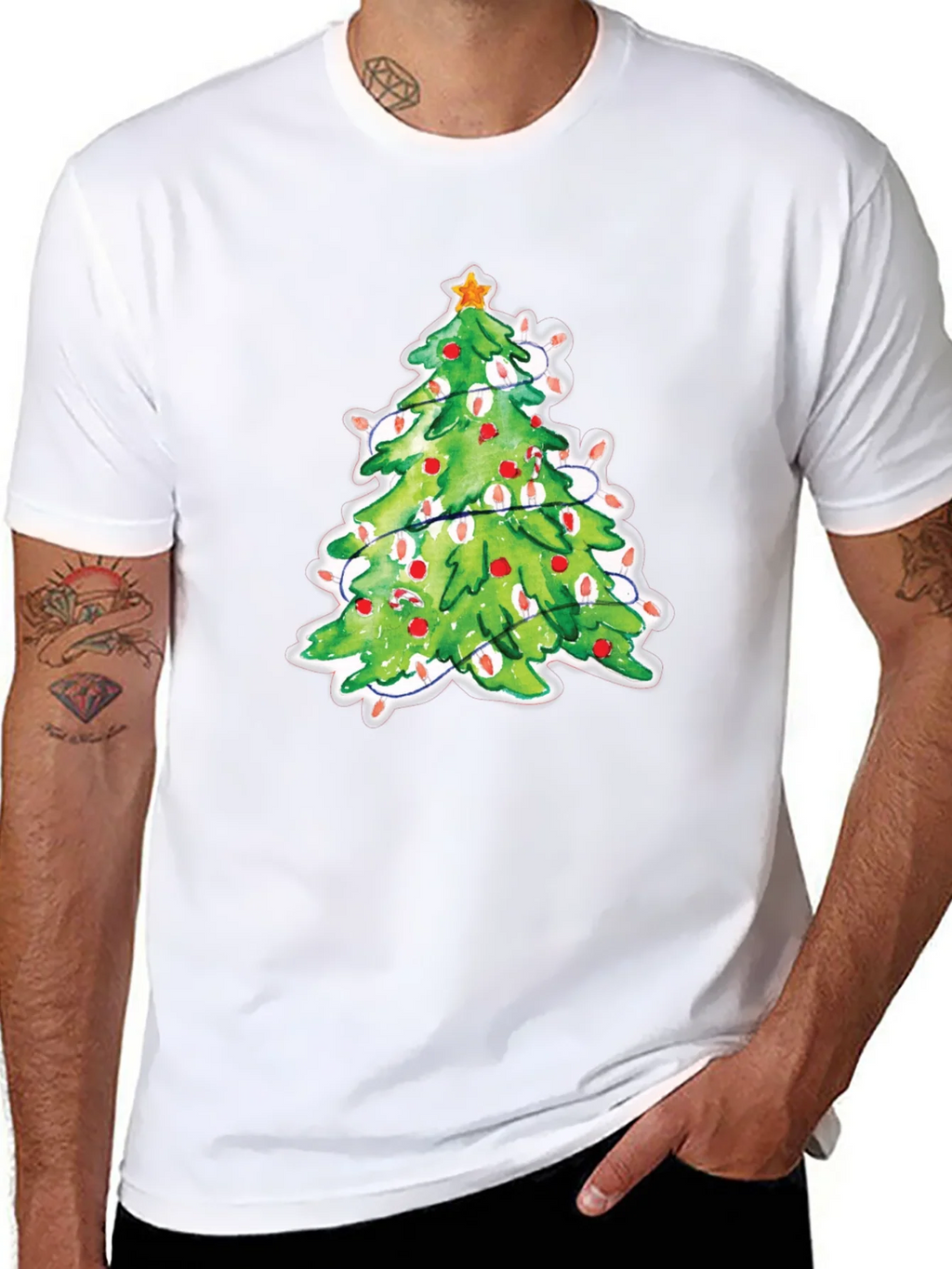 Christmas Tree T-Shirt Festive Holiday Tee product image 7