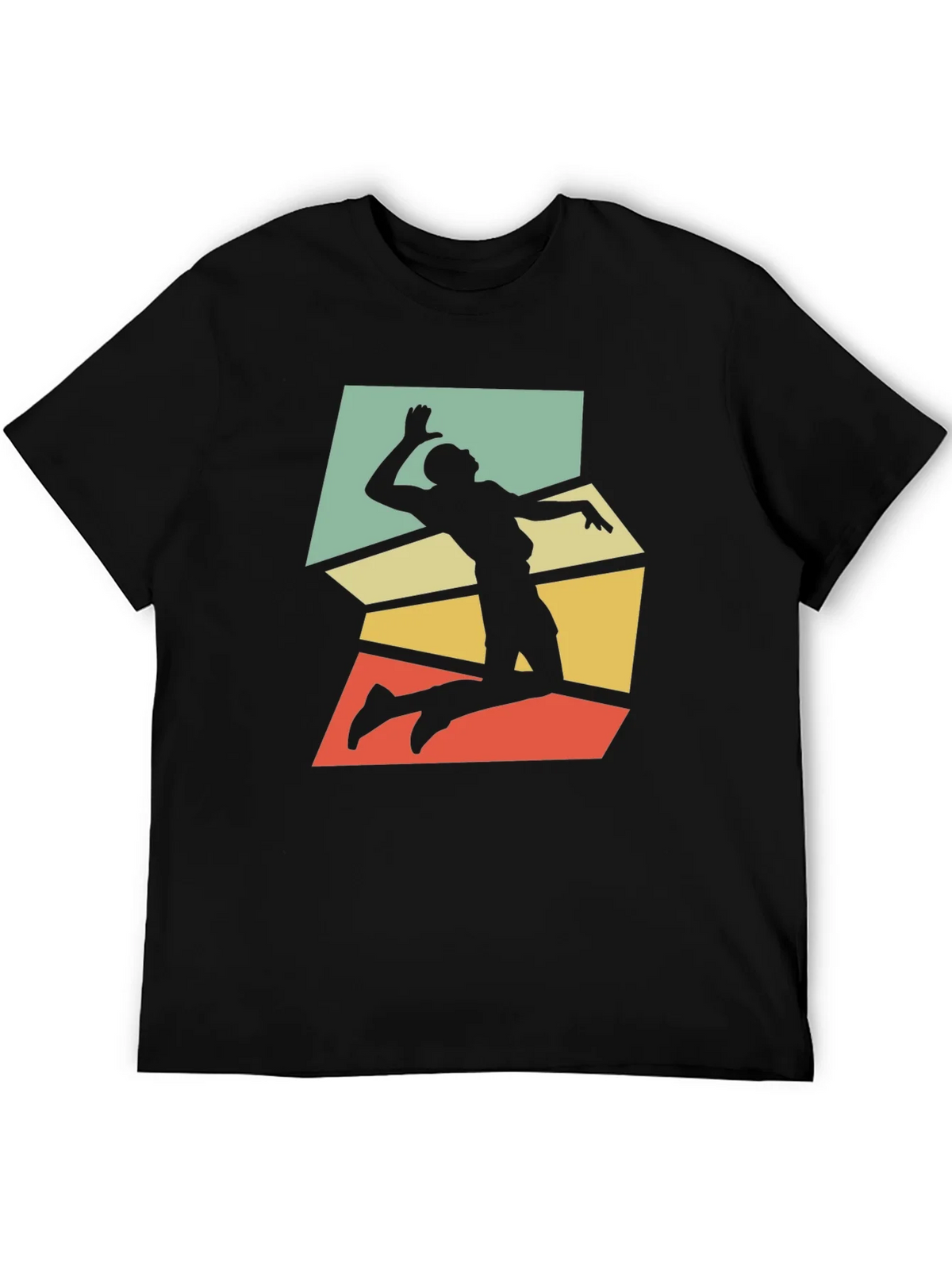 Retro Volleyball Player Graphic Tee - Black product image 5