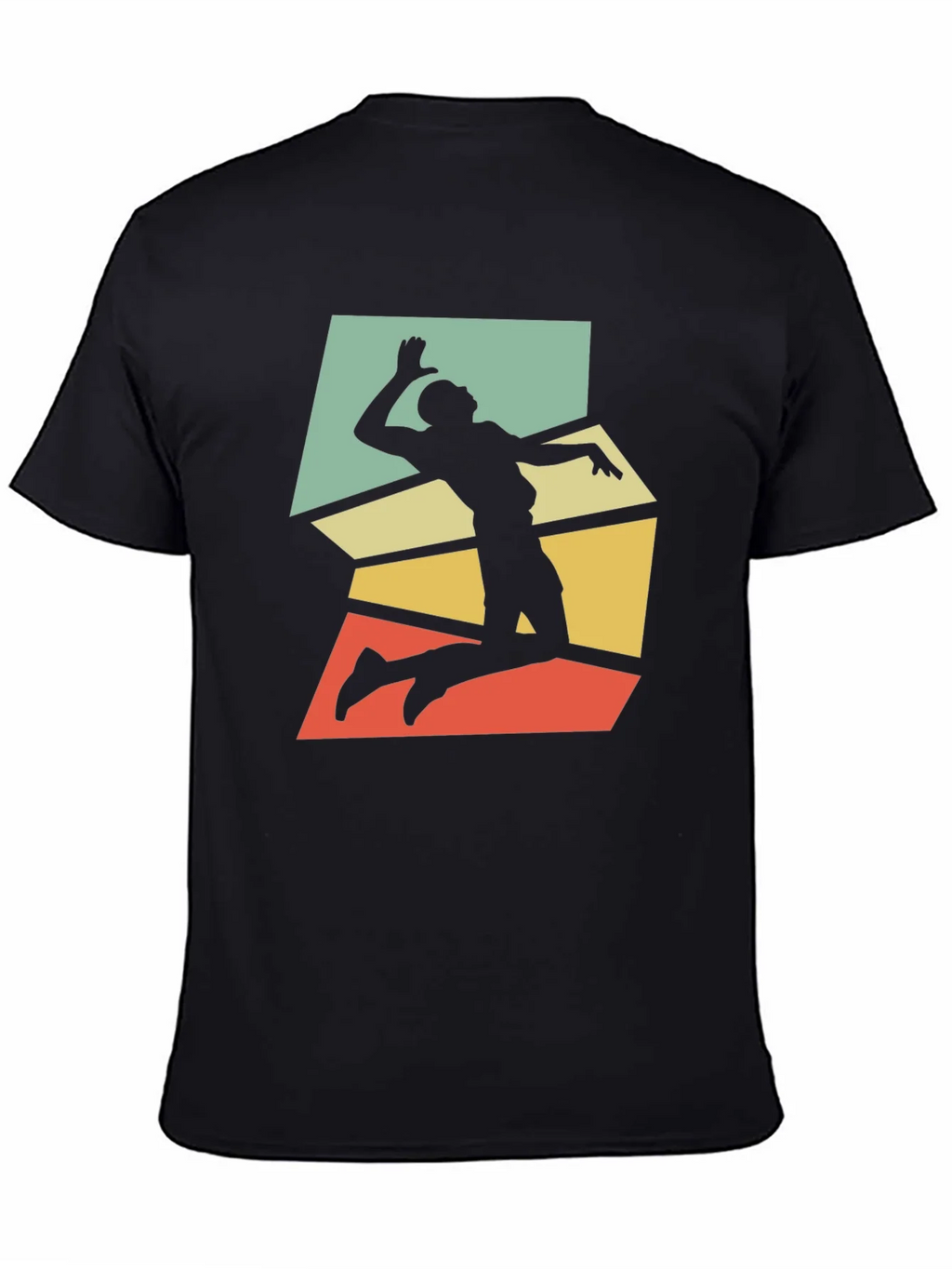 Retro Volleyball Player Graphic Tee - Black product image 4