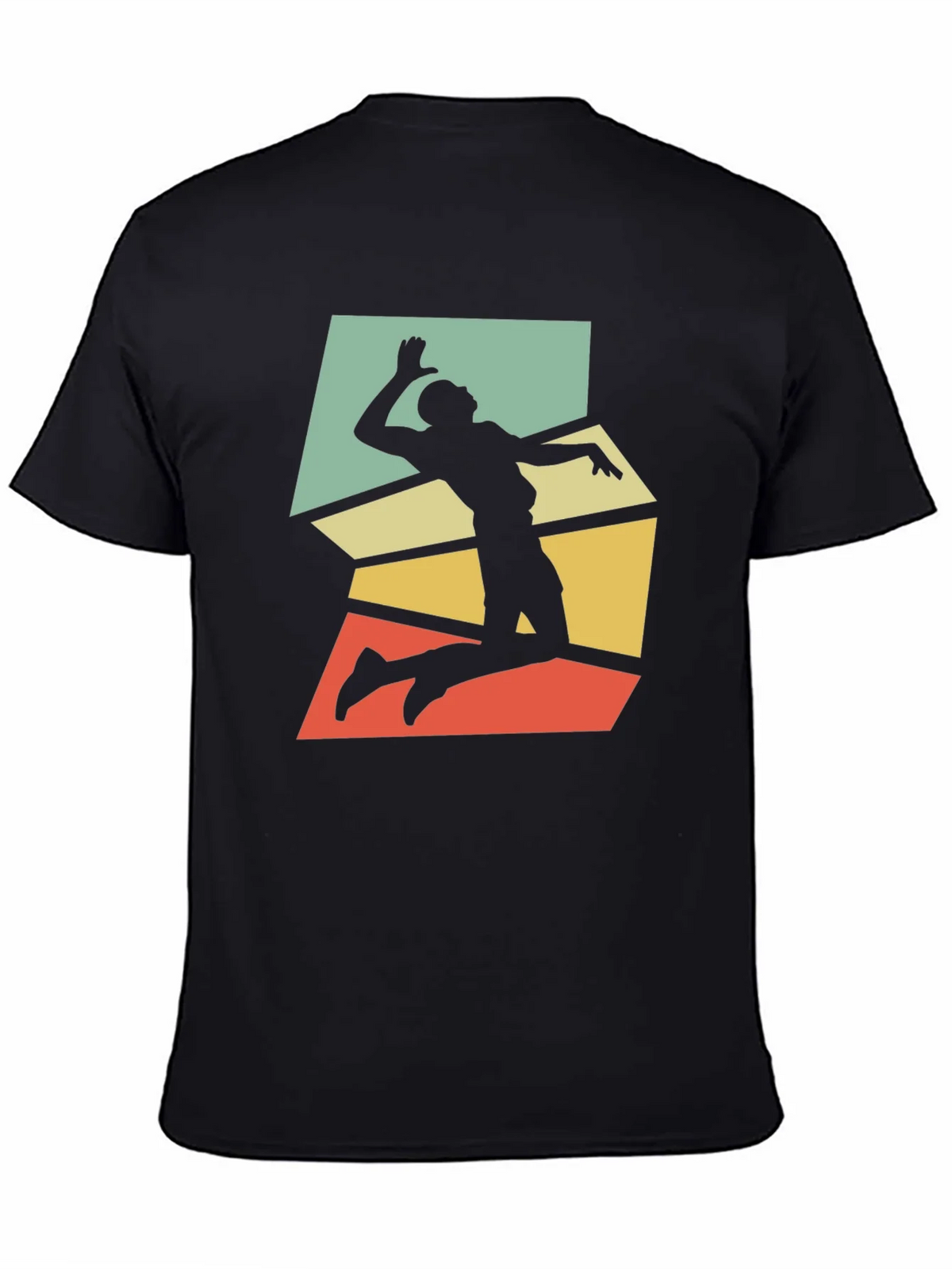 Retro Volleyball Player Graphic Tee - Black product image 4