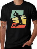 Retro Volleyball Player Graphic Tee - Black product image 1