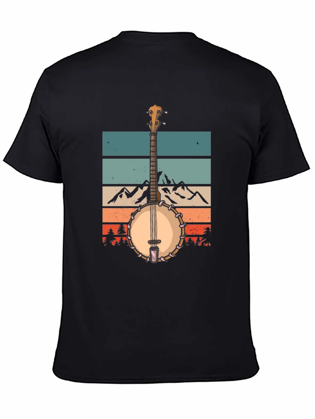 Banjo Mountainscape Graphic Tee - Retro Style product image 3