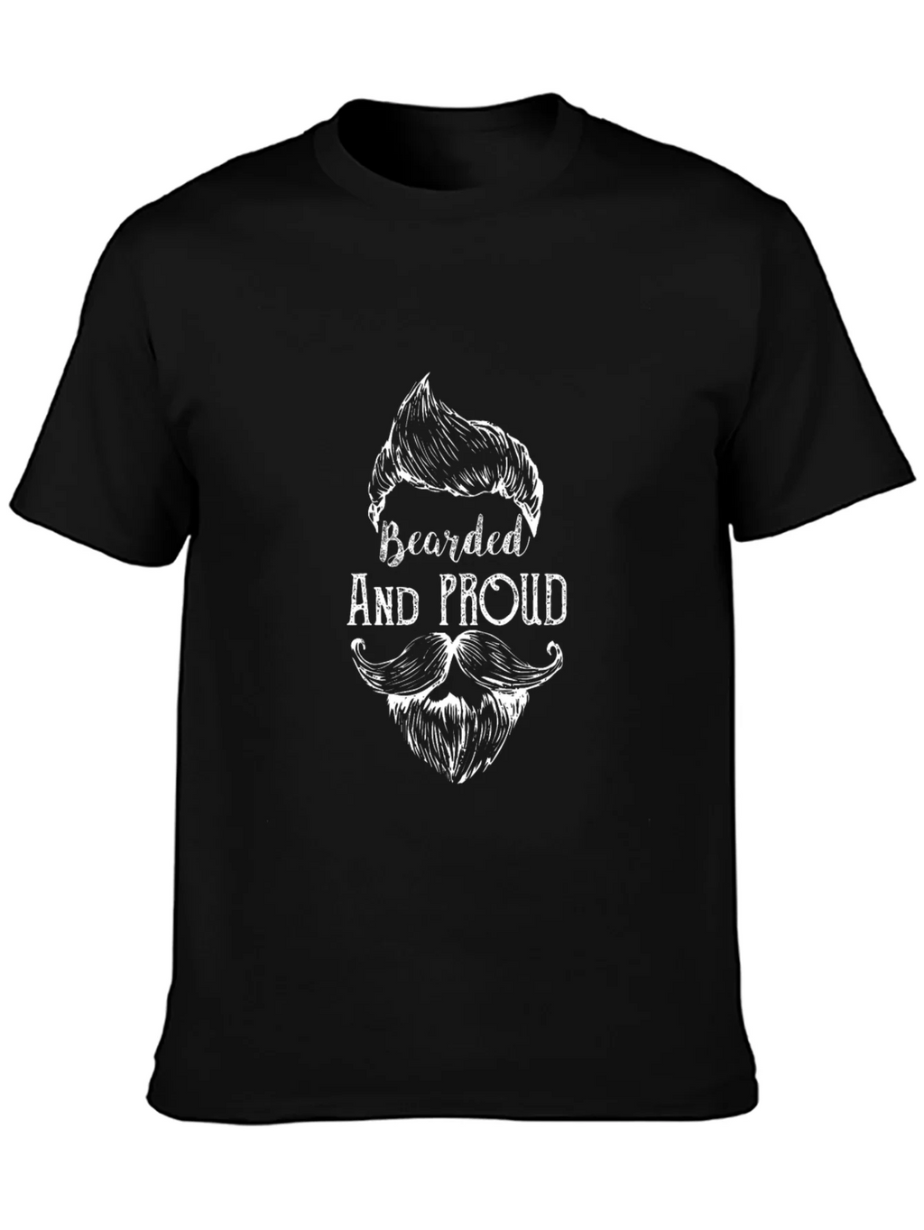 Bearded and Proud Black T-Shirt product image 3