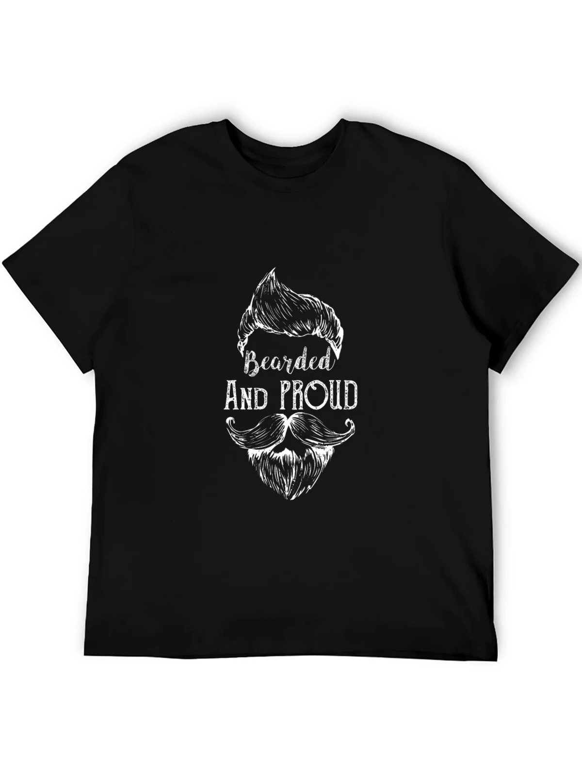Bearded and Proud Black T-Shirt product image 5