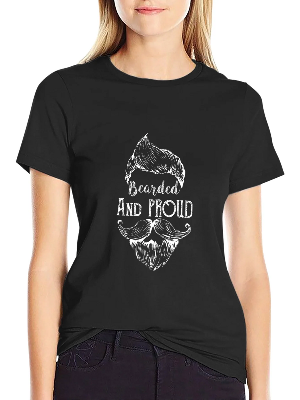 Bearded and Proud Black T-Shirt product image 2