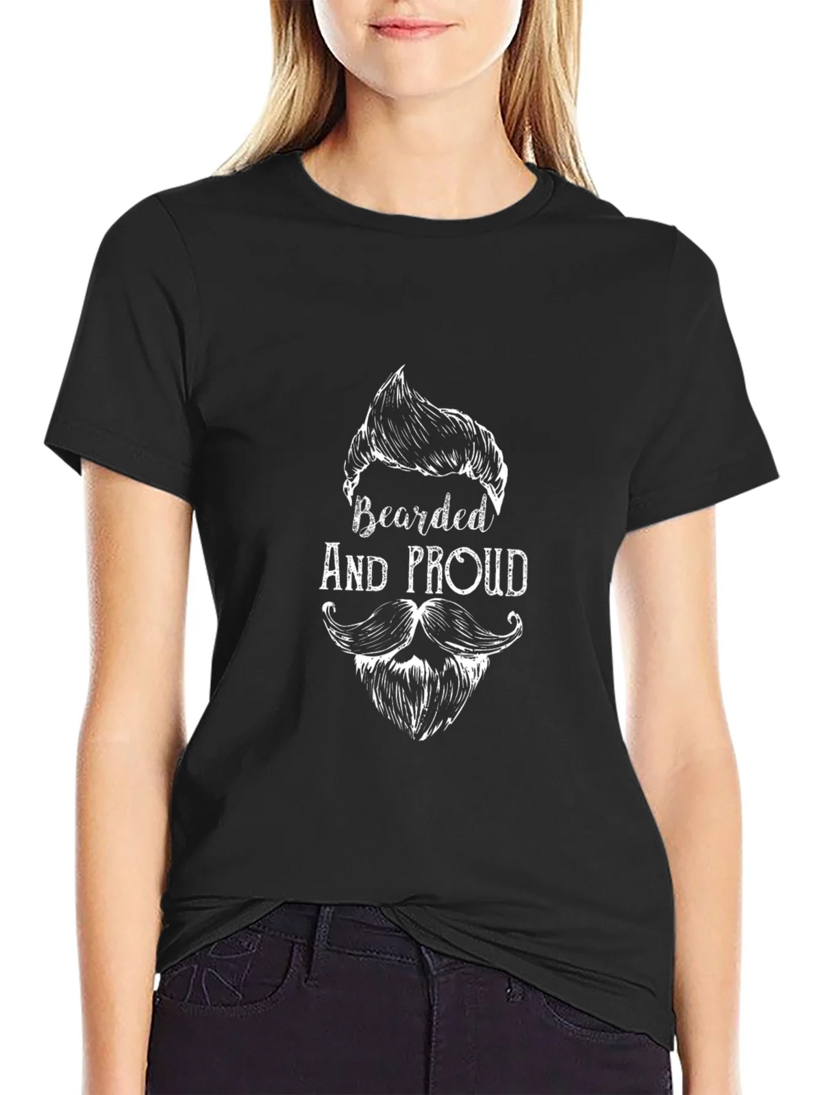 Bearded and Proud Black T-Shirt product image 2