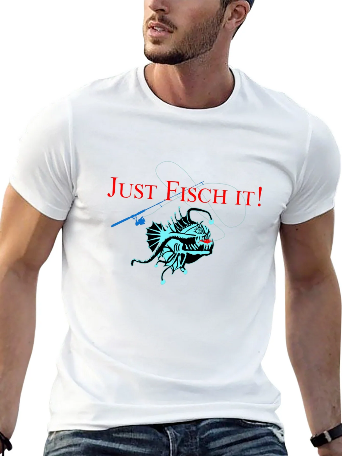Just Fisch It! Anglerfish Graphic T-Shirt - Unique Design product image 10