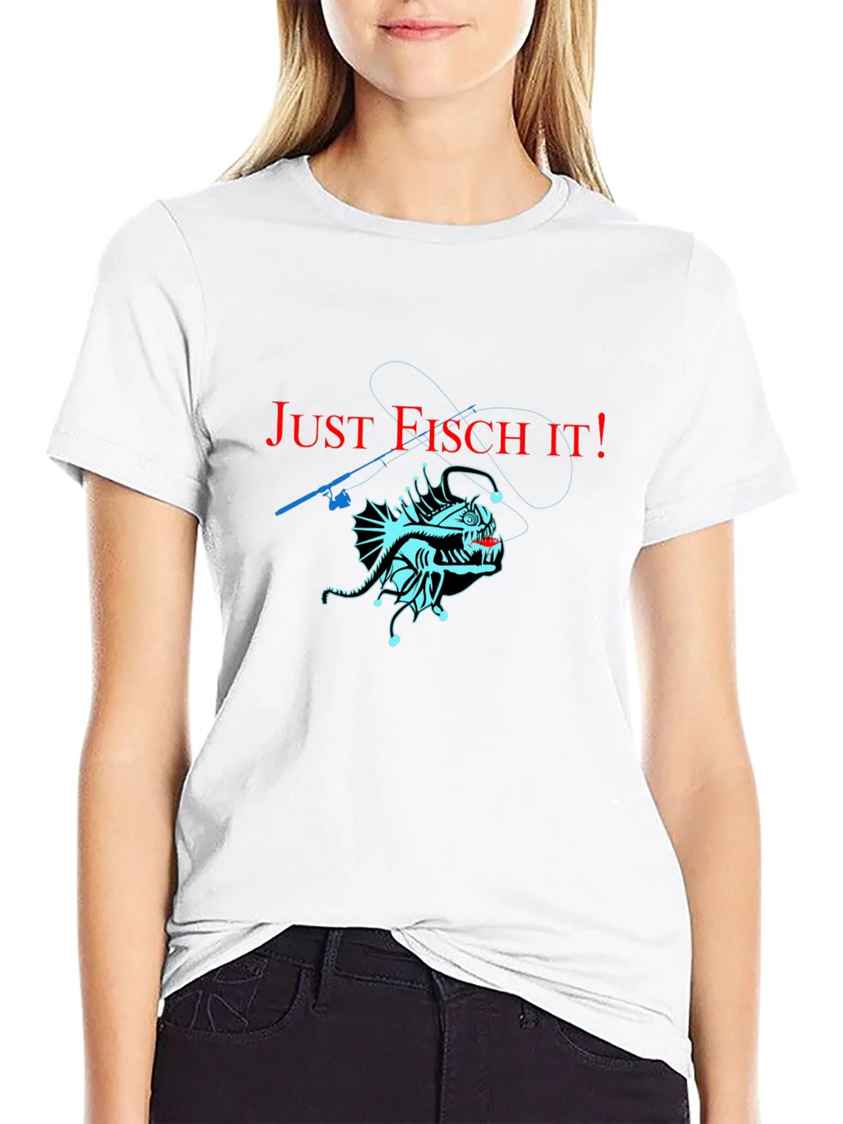 Just Fisch It! Anglerfish Graphic T-Shirt - Unique Design product image 6