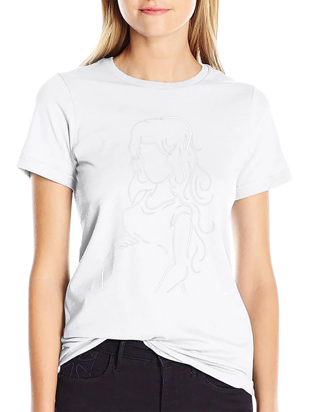 Stylish Pregnant Woman Graphic Tee - Black product image 8