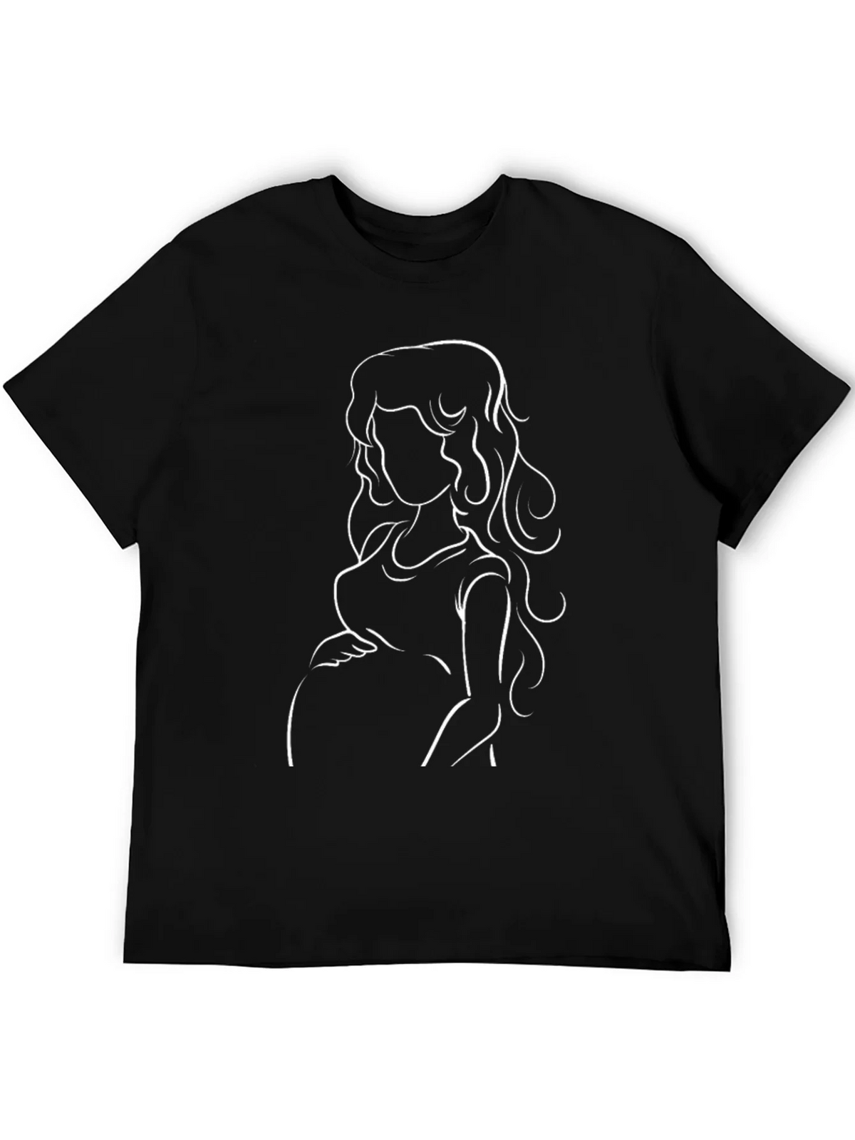 Stylish Pregnant Woman Graphic Tee - Black product image 5