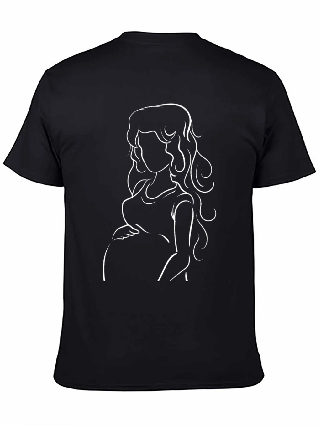 Stylish Pregnant Woman Graphic Tee - Black product image 4
