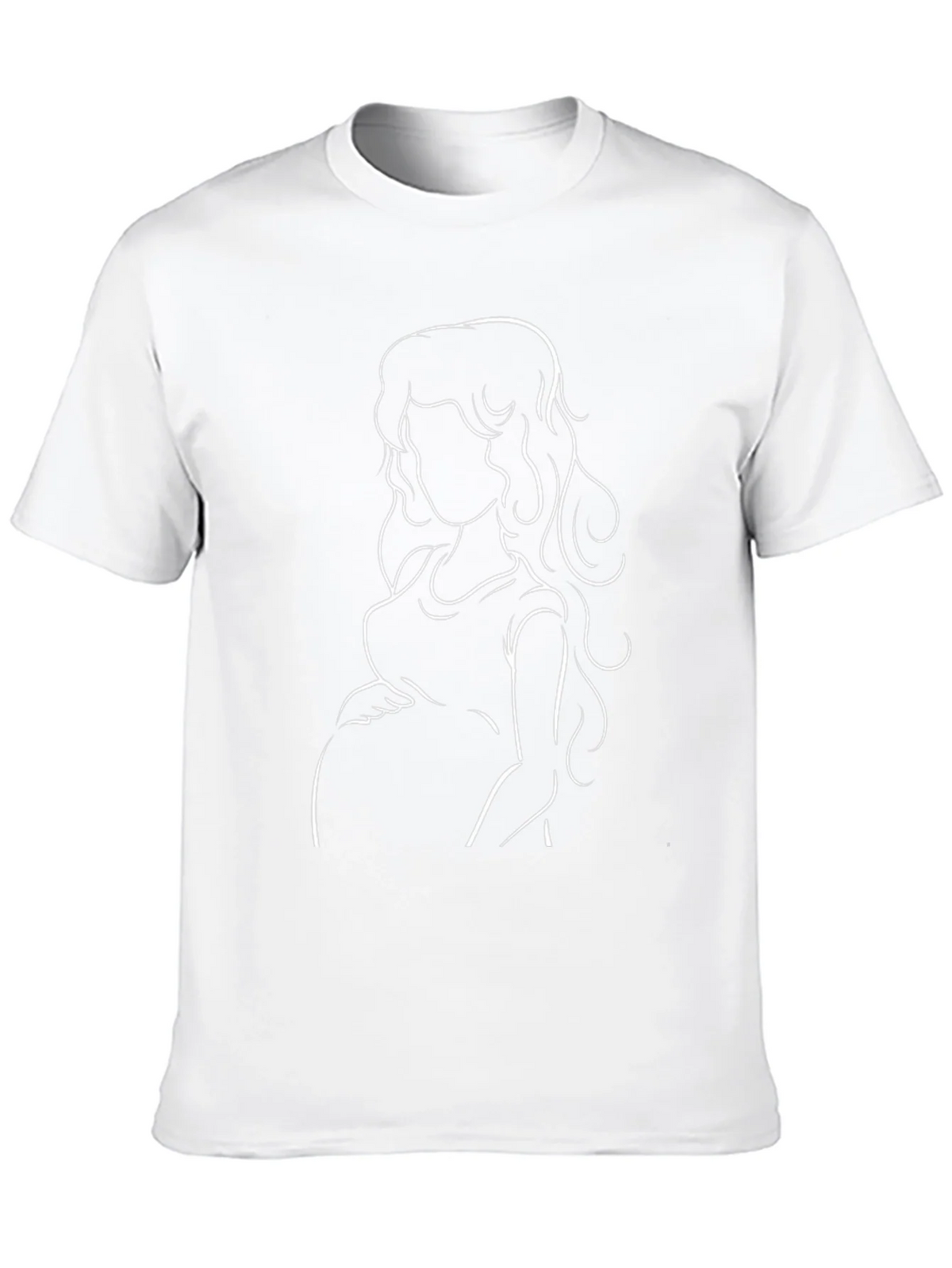 Stylish Pregnant Woman Graphic Tee - Black product image 9