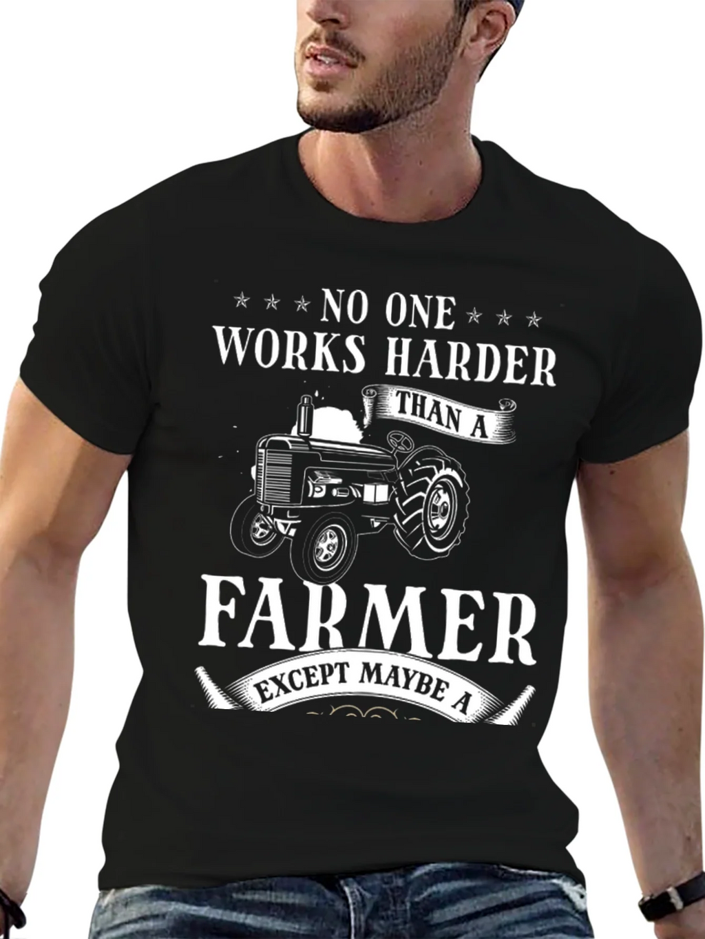Farmer Graphic Tee - No One Works Harder T-Shirt product image 6
