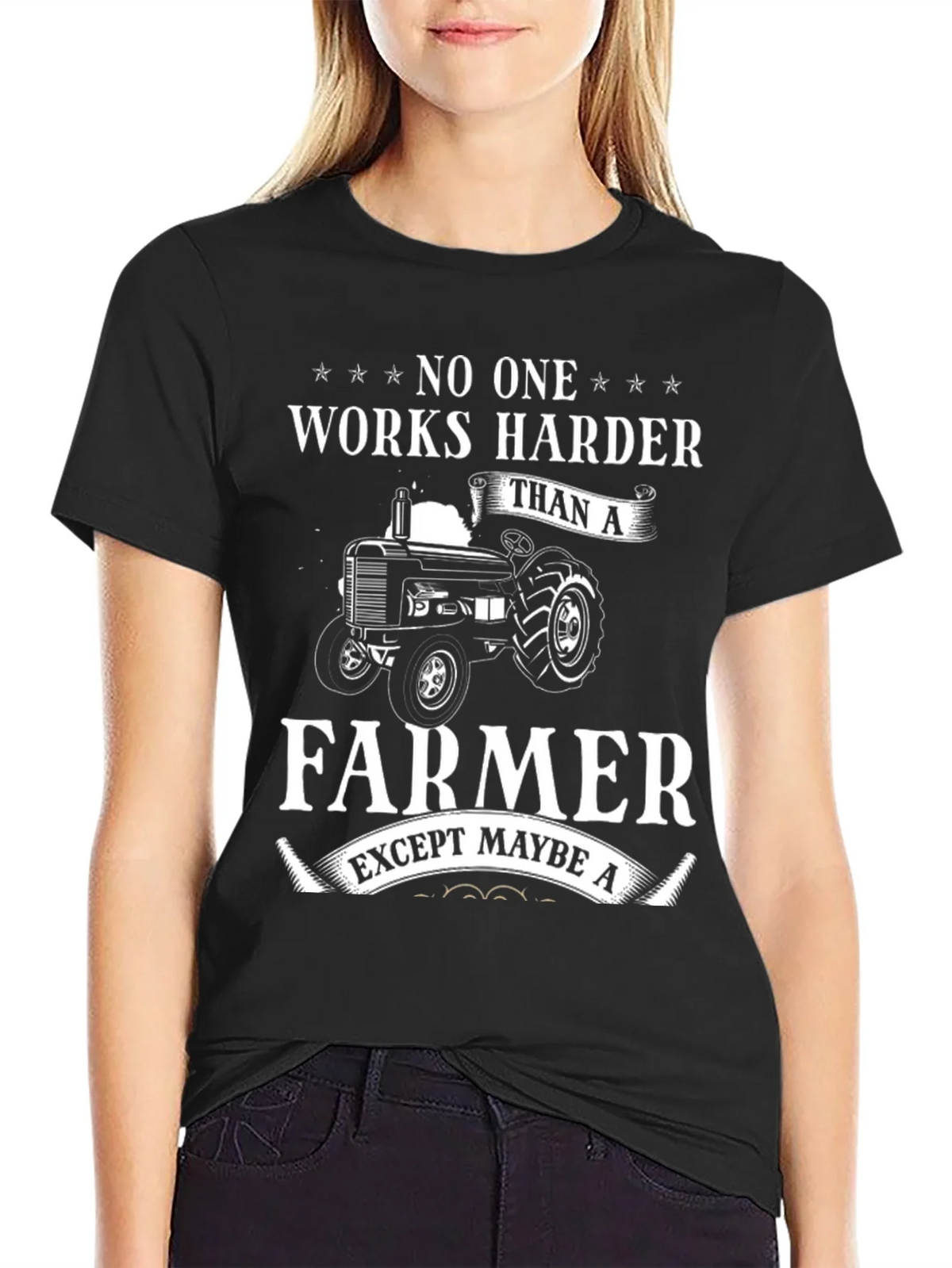 Farmer Graphic Tee - No One Works Harder T-Shirt product image 2