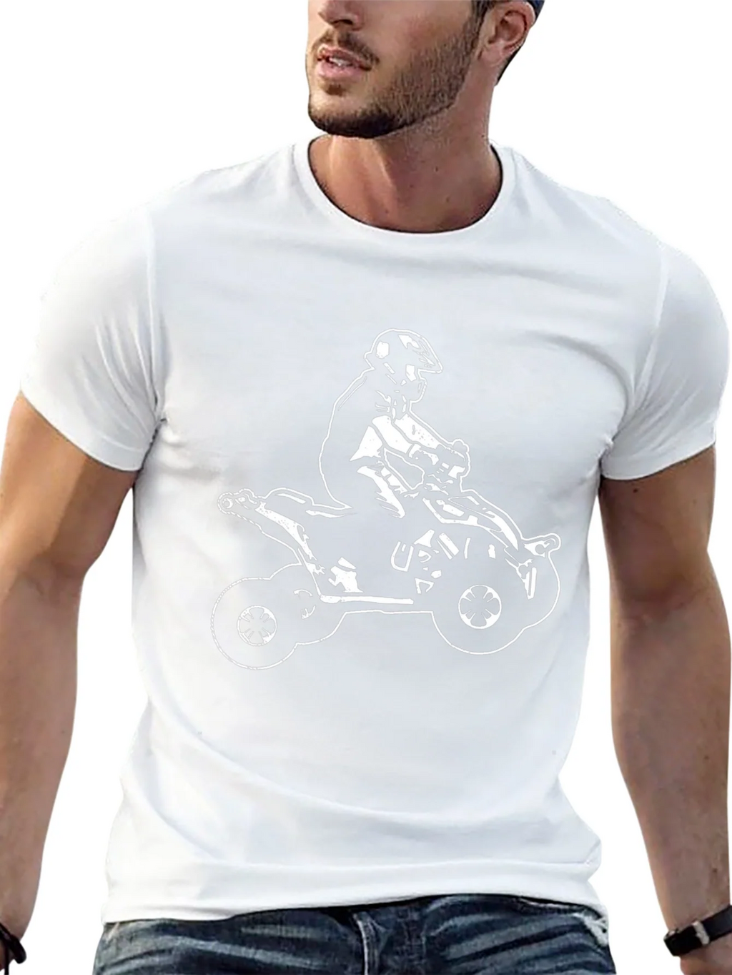 Black ATV Rider Graphic Tee - Casual Style product image 6