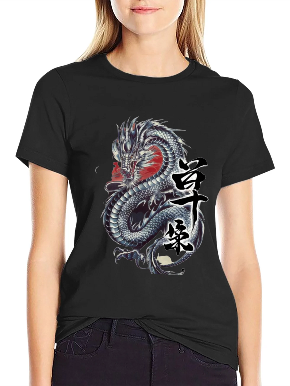 Dragon Graphic Tee - Japanese Kanji Design product image 2