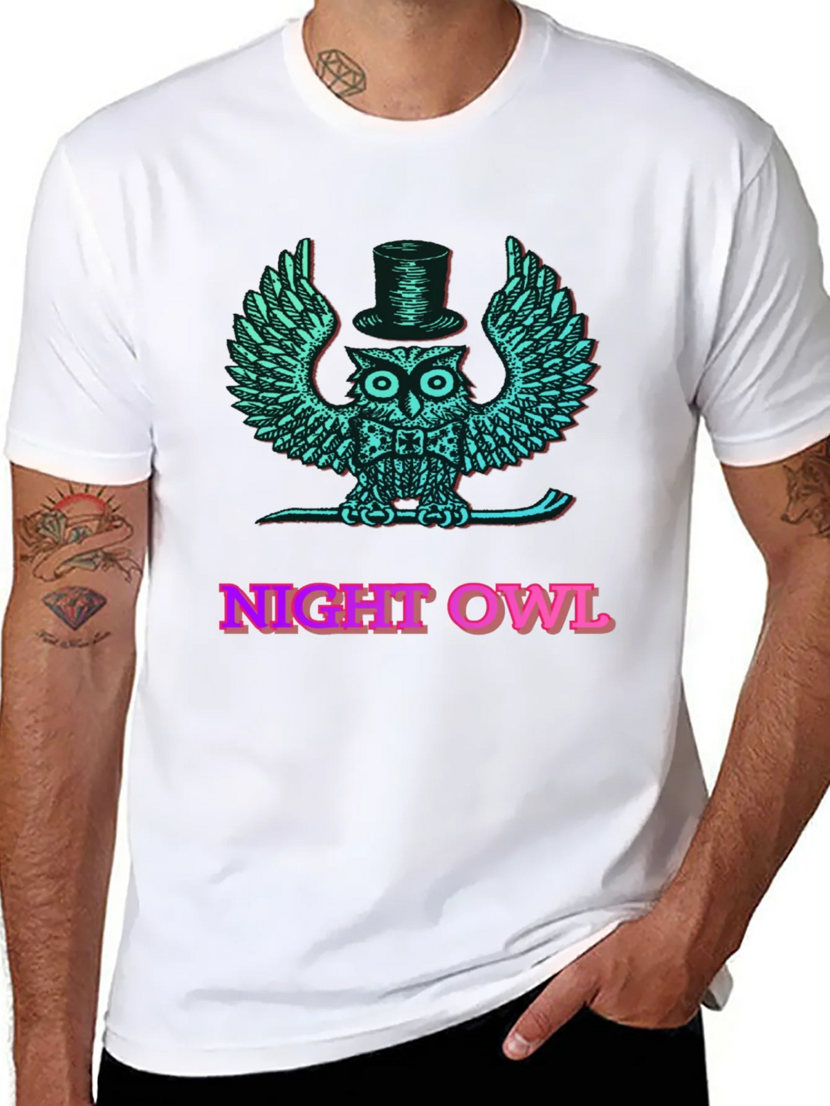 Night Owl Graphic Tee - Cool Mens T-Shirt
