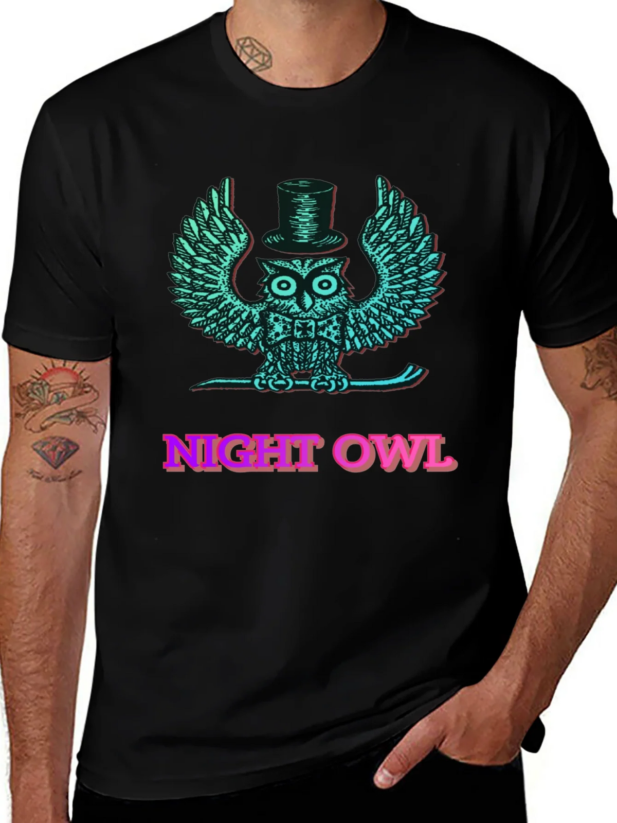 Night Owl Graphic Tee - Cool Mens T-Shirt
