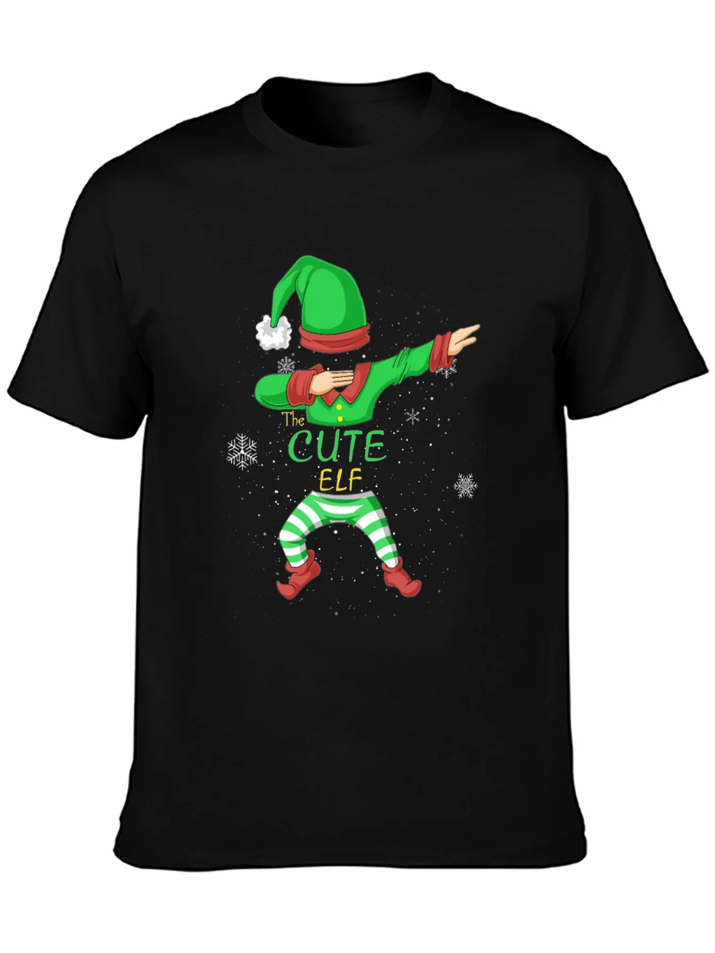 Cute Elf Dabbing Graphic Tee - Holiday Fun product image 3