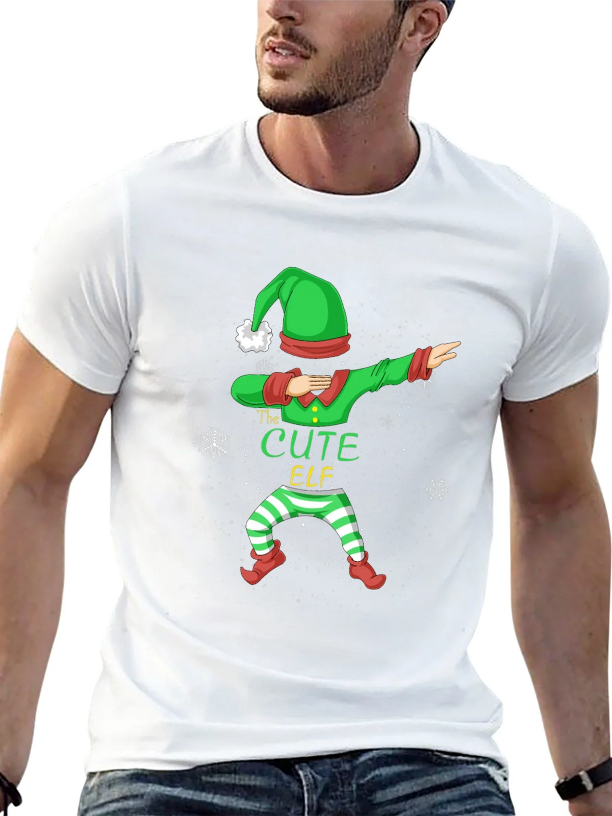 Cute Elf Dabbing Graphic Tee - Holiday Fun product image 10