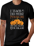 Cute Halloween Teacher T-Shirt: I Teach the Cutest Pumpkins product image 1