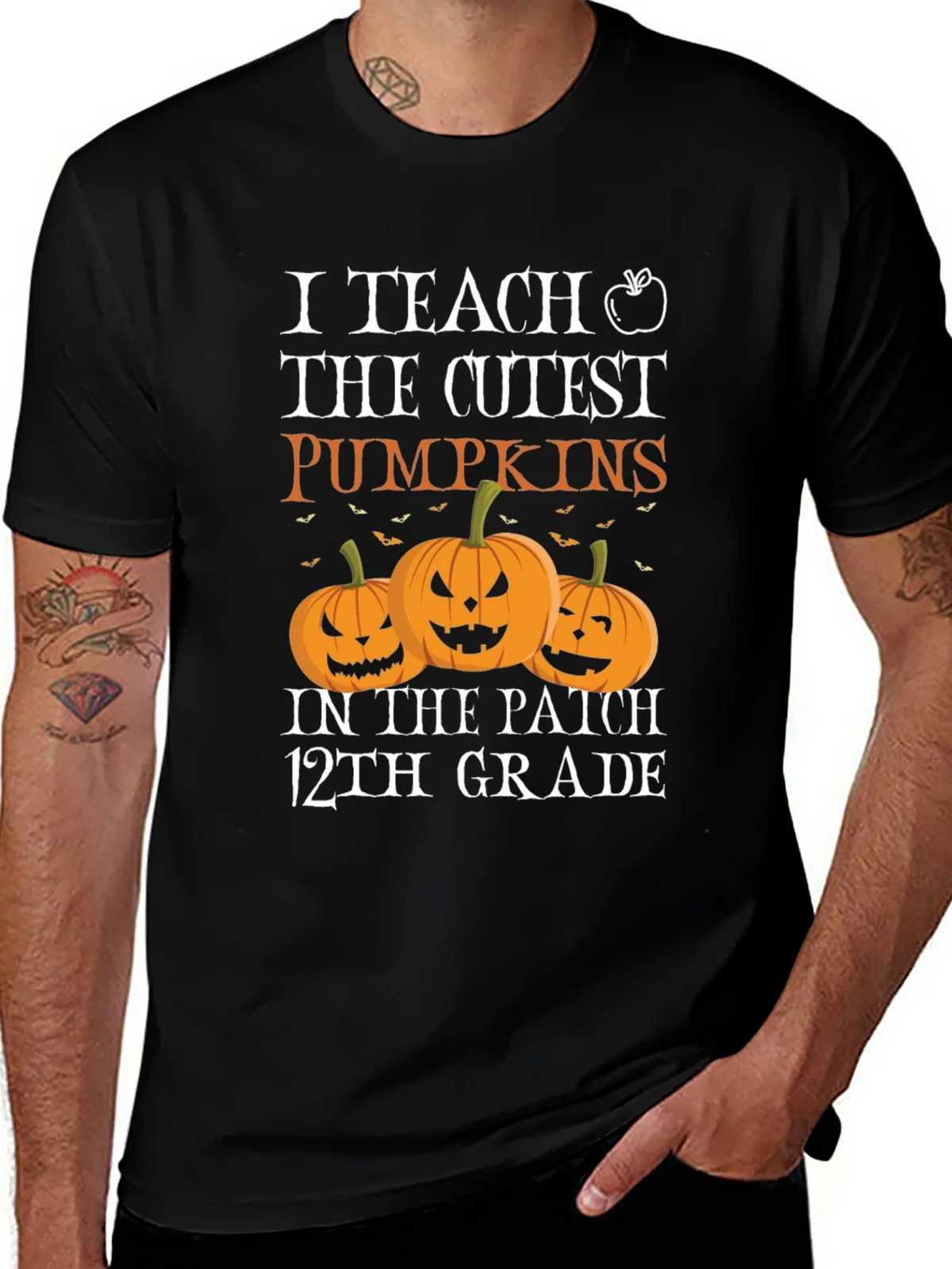 Cute Halloween Teacher T-Shirt: I Teach the Cutest Pumpkins product image 1