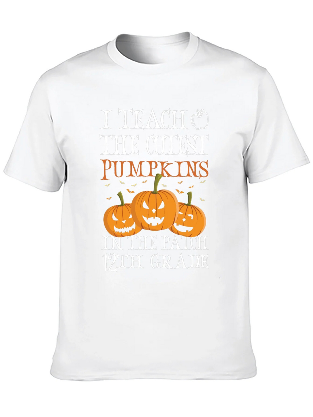 Cute Halloween Teacher T-Shirt: I Teach the Cutest Pumpkins product image 6
