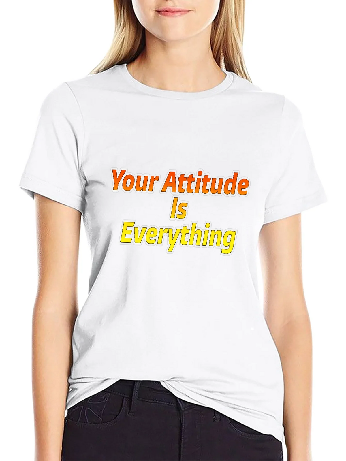 Attitude is Everything Black Graphic Tee product image 7
