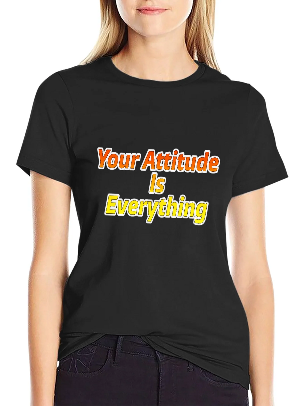 Attitude is Everything Black Graphic Tee product image 2