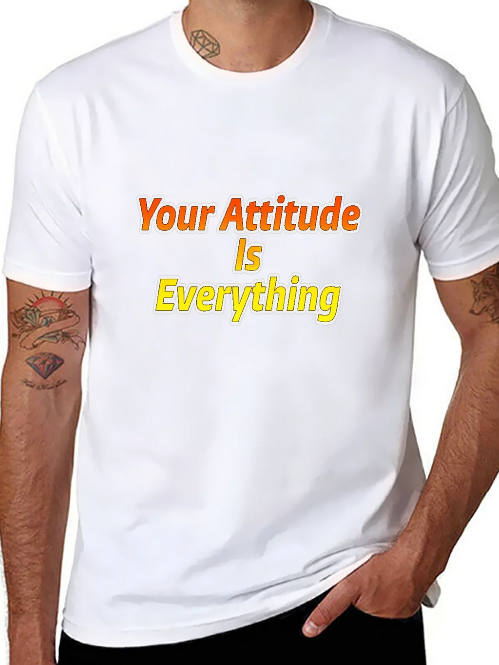 Attitude is Everything Black Graphic Tee product image 6