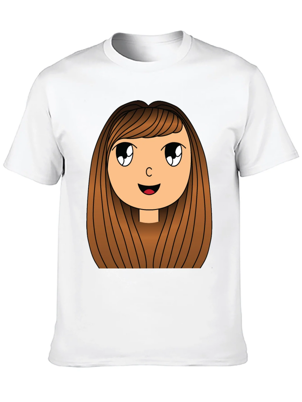 Cartoon Girl Graphic Print Black T-Shirt product image 9