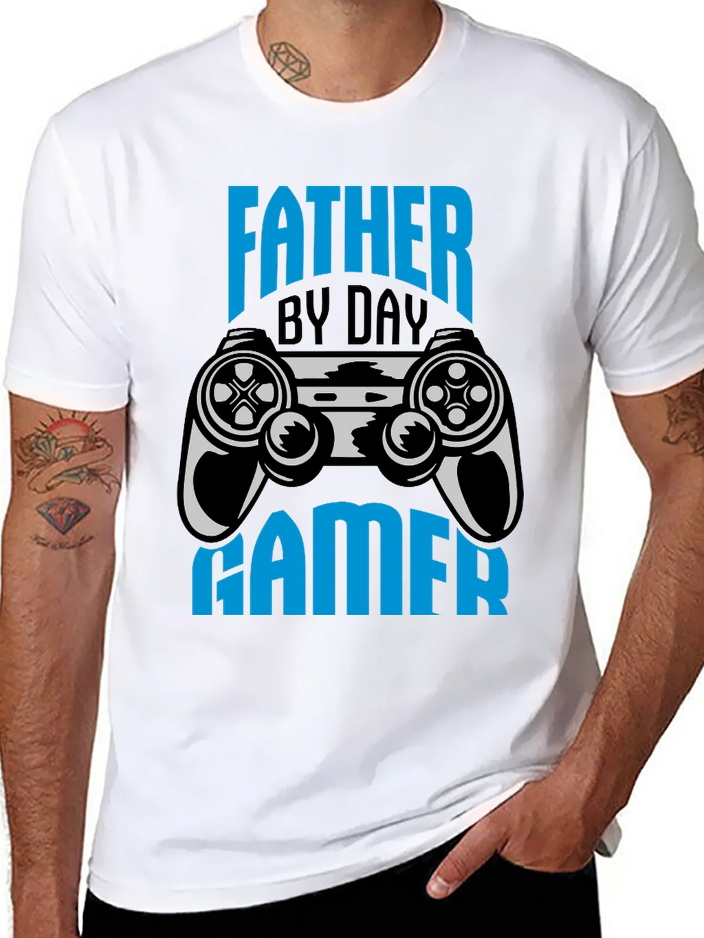 Father By Day Gamer Black T-Shirt product image 7