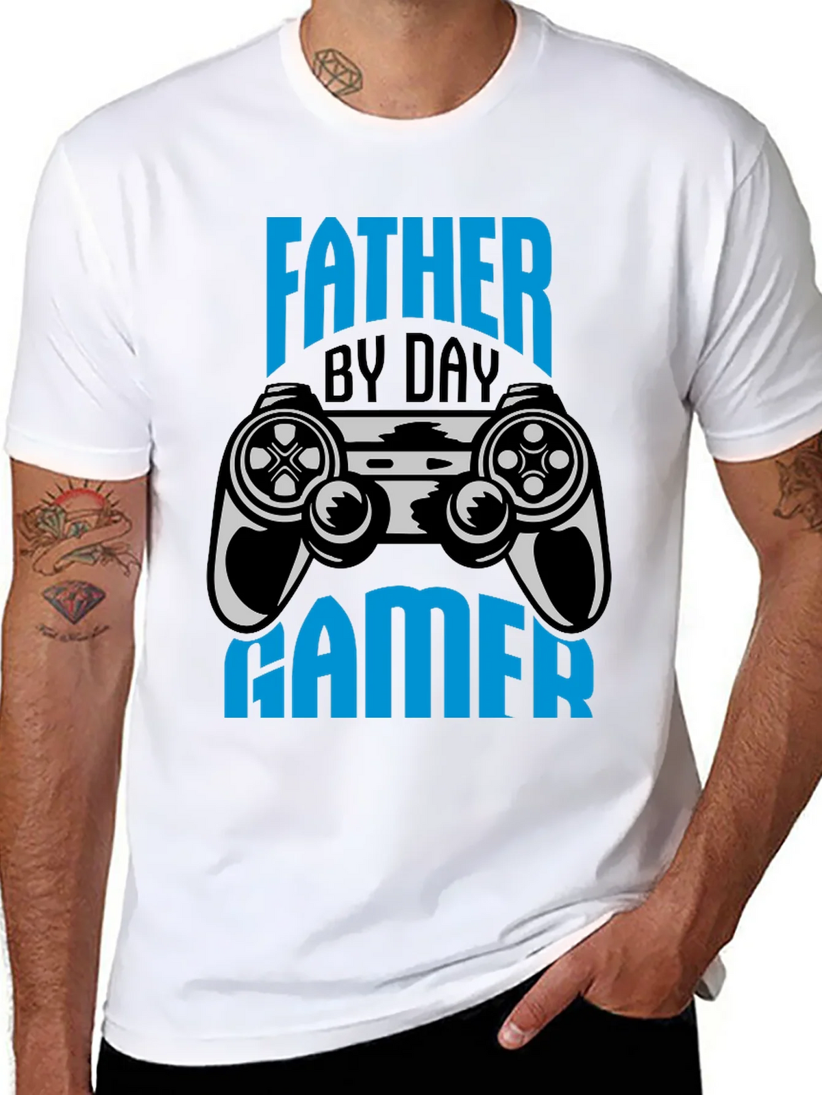 Father By Day Gamer Black T-Shirt product image 7