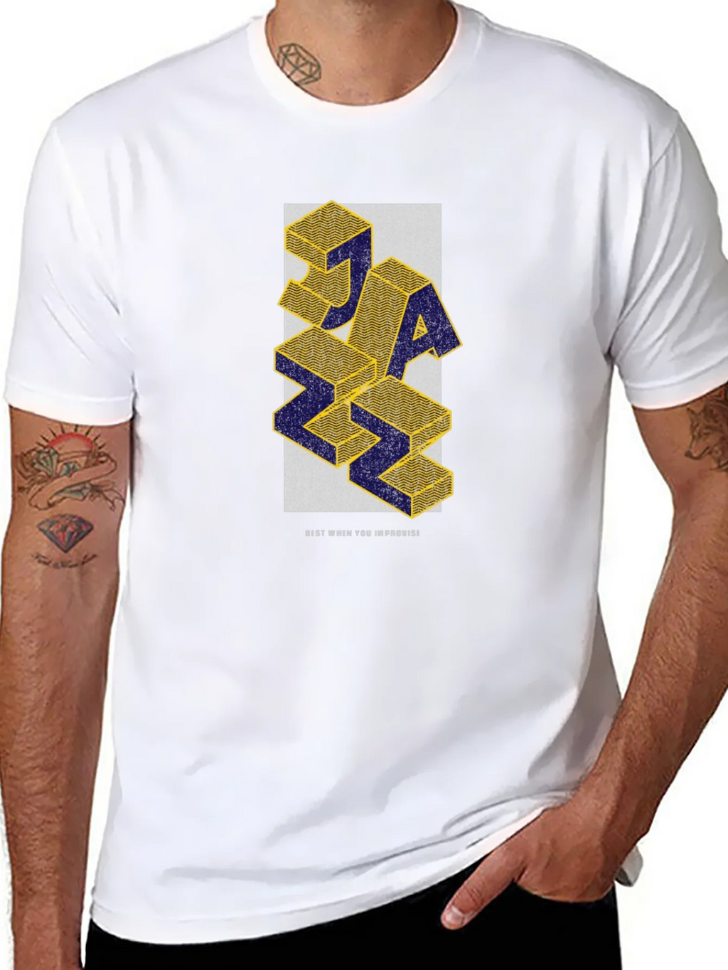 JAZZ 3D Block Graphic T-Shirt - Stylish & Unique product image 6